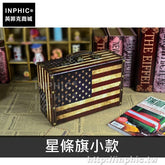 INPHIC-老式手提箱攝影國旗英倫做舊復古創意婚紗木盒收納箱禮物道具-星條旗小款